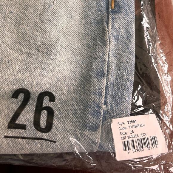 NWT ONE TEASPOON Awesome Baggies Jeans in Kansas Blue Size 26 - Picture 4 of 4